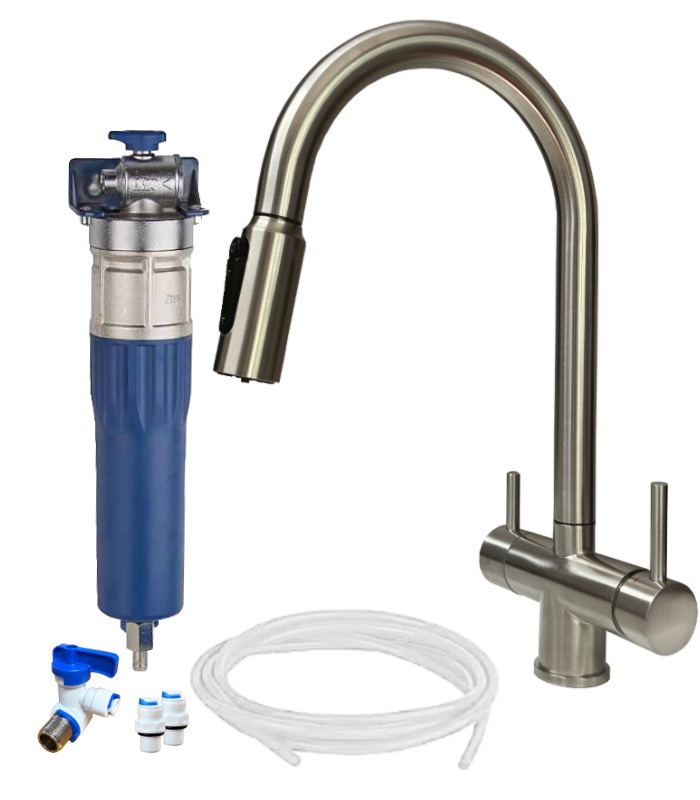 Purificateur d’eau complet avec robinet douchette 3 voies